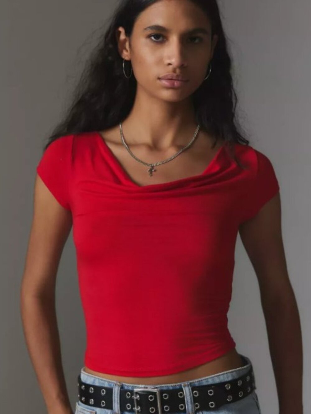 (UO-82) Urban Outfitters Silence + Noise Lara Cowl Neck Top